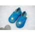 Chaussons en cuir souple Lookidz - Guitare fond bleu