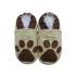 Chaussons cuir souple Carozoo - Paw beige