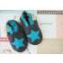 Chaussons en cuir souple Lookidz - Etoile turquoise