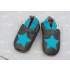 Chaussons en cuir souple Lookidz - Etoile turquoise