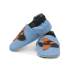 Chaussons cuir souple Carozoo - Avion fond bleu 