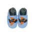 Chaussons cuir souple Carozoo - Avion fond bleu 