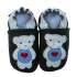 Chaussons cuir souple Carozoo - Nounours