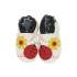 Chaussons cuir souple Carozoo - Ladybug flower cream