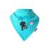 Bavoir bandana Lookidz - Chat/coeur Turquoise