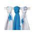 Lot de 3 mini-langes en mousseline de bambou Etoiles Cyan Xkko