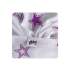 Lot de 3 mini-langes en mousseline de bambou Etoiles lilas Xkko