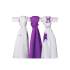 Lot de 3 mini-langes en mousseline de bambou Etoiles lilas Xkko