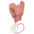 Moufles en laine bouillie Disana - Rose poudre