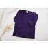 Tee-shirt manches longues en laine et soie Cosilana - Violet