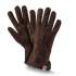 Gants en peau d'agneau Premium Fellhof - Marron foncé 8,5cm