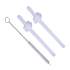 Lot de 2 pailles en silicone + 1 brosse Tum Tum