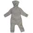 Combinaison bébé zippée en laine bouillie Disana - Gris